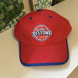 Detroit Pistons NBA Elevation Dad Hat Cap Red Blue White Adjustable Cap NBA